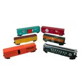 Five MTH O Gauge Boxcars