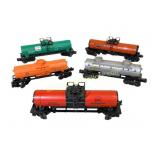 Five Lionel Tanker Cars