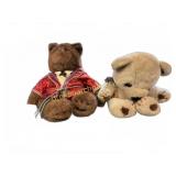 2 Plush Teddy Bears: GUND and Fan Fan