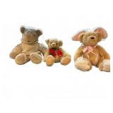 3 Plush Teddy Bears