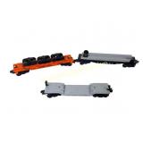 Three Lionel Lines Flatcars