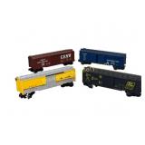Lot of Four O Gauge Lionel Boxcars