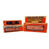 Lot of 4 Lionel O Gauge Model Train Cars