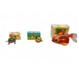 3 Tin Wind-Up Animals in Boxes