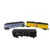 Three Lionel Hopper Cars
