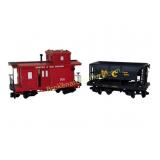 Two Lionel G-Scale Cars