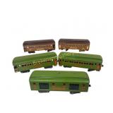 Lot of Five Prewar Lionel Passenger Cars