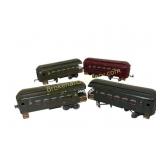 Lot of Four Prewar Lionel Passenger Cars