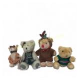 4 Small Plush Bears