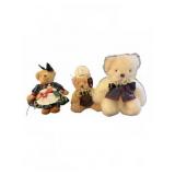 3 Collectible Teddy Bears