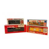 Lot of 4 Lionel O Gauge Train Cars & Diesel