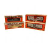 Lot of 4 Lionel O Gauge Model Train Cars