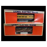 Two Lionel Electric Train Cars