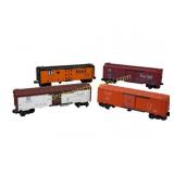Four Lionel Santa Fe Boxcars