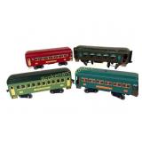 Lot of Four Prewar Lionel Passenger Cars
