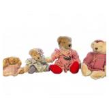 Plush Teddy Bears and Bunny Lot, GUND, Kaiser