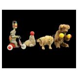 Four Vintage Wind Up Toys