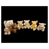 Six Steiff Miniature Bears