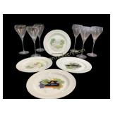 Wedgwood Wine Plates, Stems