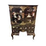 Chinese Black Lacquer Cabinet