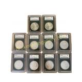10 MS67 Morgan Silver Dollars