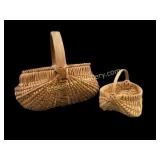 Two Primitive Country Baskets
