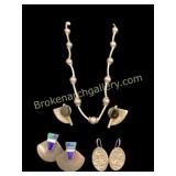 Sterling Necklace and Earrings