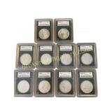10 MS67 Morgan Silver Dollars