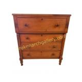 Federal Cherry Chest with Turned & Reeded Legs
