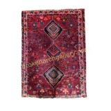 Hand-Knotted Persian Shiraz Wool Rug