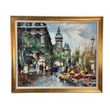 Post-Impressionist Parisian Street Scene