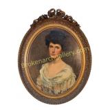 Oval Oil Portrait Painting