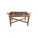 Silverplate Tray-Top Table with Griffin Handles
