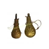 Pair of Civil War era Hawksley Powder Horns