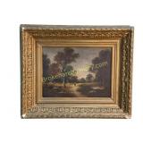 European Oil Painting With Isolated Figure