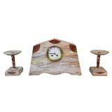 Marble French Art Deco Clock