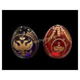 Faberge Russian  Style Glass Eggs