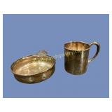 Sterling Baby Cup and Porridge Dish