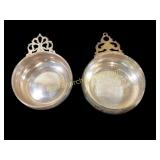 Two Sterling Silver Porringer Dishes.