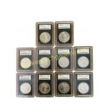 10 Morgan Silver Dollars
