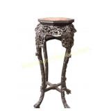 Chinese carved hardwood plant stand