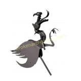 Whimsical Found-Object Metal Dragon Sculpture