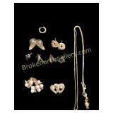 Small Group Unmarked Gold or Style Jewelry