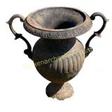 Cast Iron Campana-Form Garden Urn