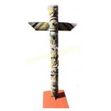Vintage Carved and Painted Wood Totem Pole