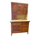 Early 20th century oak Hoosier kitchen cabinet