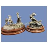 Two Fine Pewter Sculptures