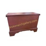 Country Blanket Chest in Original Red Paint