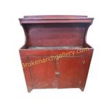 Antique Original Red-Painted Pine Dry Sink