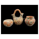 Three Native American Pottery Vessels